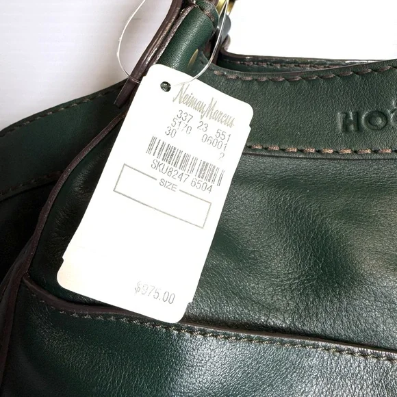 Hogan Dark Green Leather Shoulder Bag - Picture 4 of 12